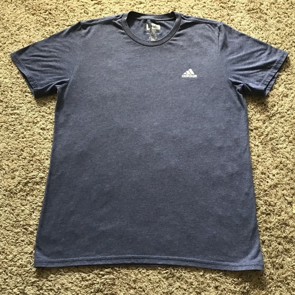Adidas Men's Large Tee Shirt Powder Blue